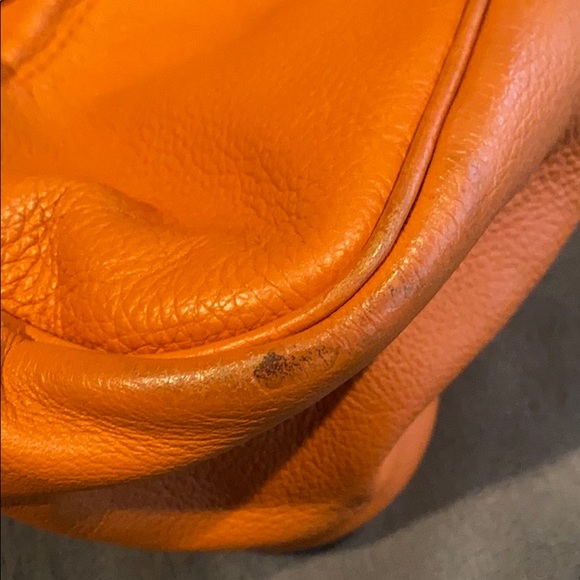 Emma Fox Golden Orange Leather Bag - Picture 7 of 8